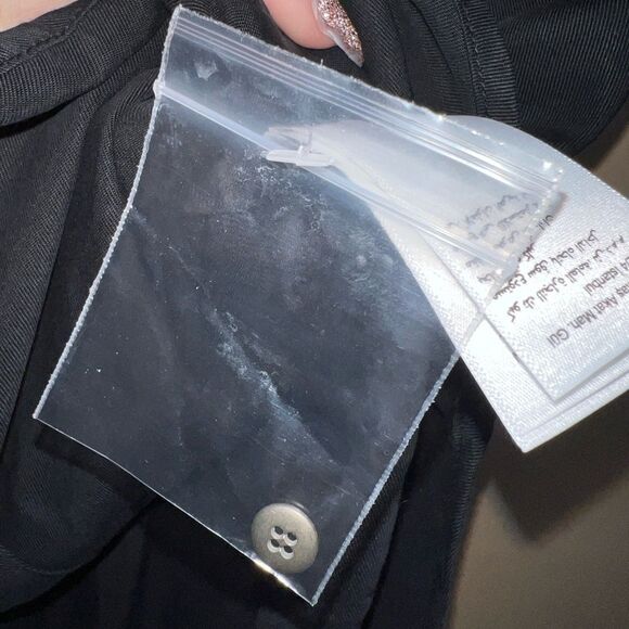 Daily Ritual Women's Tencel‎ Button Front Short Sleeve Shirt Size Small NWT - Picture 6 of 11